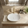 смеситель для умывальника Rea Lungo Stripe высокий, brushed gold (REA-B8051)