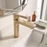 смеситель для умывальника Rea Maxim Premium Low brushed gold (REA-B8938)