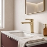 смеситель для умывальника Rea Maxim Premium Low brushed gold (REA-B8938)