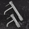 смеситель для умывальника Rea Lungo Stripe высокий, brushed nickel (REA-B8053)