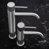 смеситель для умывальника Rea Lungo Stripe высокий, brushed nickel (REA-B8053)