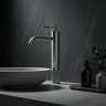 смеситель для умывальника Rea Lungo Stripe высокий, brushed nickel (REA-B8053)