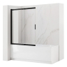 штора для ванны Rea Dario 120x140 black стекло прозрачное (REA-W7887)