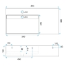 умывальник Rea Archi 89,5x48 grey matt (REA-U4304)