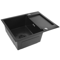 кухонная мойка Rea Paul 60x48 с сифоном, black (ZLE-06011)