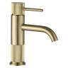 смеситель для умывальника Rea Lungo Stripe низкий, brushed gold (REA-B8050)
