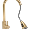смеситель для кухни Rea Cross с выдвижным изливом, gold brushed (REA-B5311)