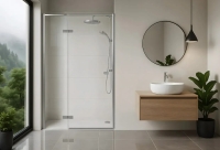 душевая дверь Rea Atlas 90x200 безопасное стекло, прозрачное, справа, chrome (REA-K4661)