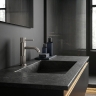 смеситель для умывальника Rea Lungo Stripe низкий, brushed nickel (REA-B8052)