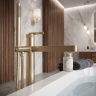 смеситель для ванны Rea Grace напольный brushed gold (REA-B2236)