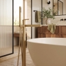 смеситель для ванны Rea Grace напольный brushed gold (REA-B2236)