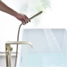 смеситель для ванны Rea Carat золотой матовый, отдельностоящий (REA-B6522)