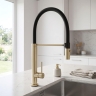смеситель для кухни Rea Viera с гибким изливом, brushed gold (REA-B4852)
