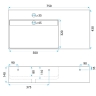 умывальник Rea Archi 75x43 grey matt (REA-U4303)