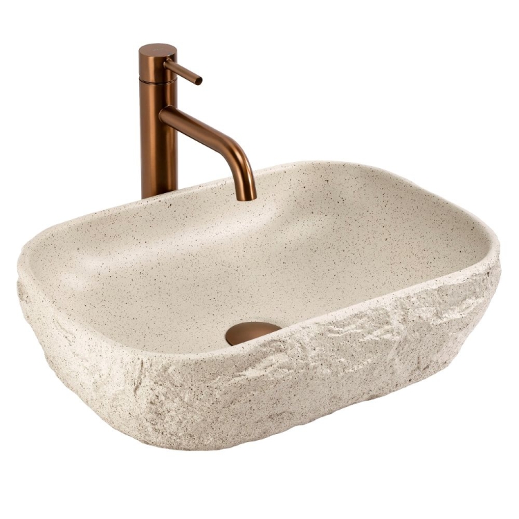 умывальник Rea Bianka 46x32 light beige (REA-U0628)