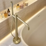 смеситель для ванны Rea Clif напольный brushed gold (REA-B7502)