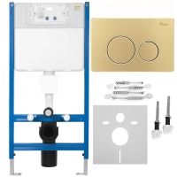 инсталляционная система Rea для унитаза + кнопка I brush gold (KPL-E9563)