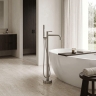 смеситель для ванны Rea Foster напольный brushed nickel (REA-B2252)