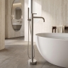 смеситель для ванны Rea Foster напольный brushed nickel (REA-B2252)