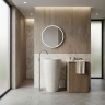 смеситель для умывальника Rea Lungo напольный, brushed nickel (REA-B4305)