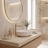 смеситель для умывальника Rea Grace high brushed gold (REA-B8939)