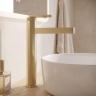 смеситель для умывальника Rea Grace high brushed gold (REA-B8939)