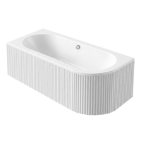 ванна акриловая Rea Orion Stripe 159,5x75 left угловая, пристенная, white (REA-W0072)