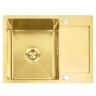 кухонная мойка Rea Paul 60x48 с сифоном, brush gold (ZLE-06010)