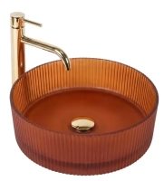 умывальник Rea Suri 36x36 накладной, brown (REA-U3613)