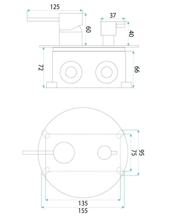 душевая система Rea Lungo Diamond скрытого монтажа, gold + box (REA-P6964)