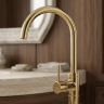 смеситель для умывальника Rea Lungo напольный, gold (REA-B4307)