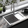 кухонная мойка Rea Paul 60x48 с сифоном, brush nickel (ZLE-06009)