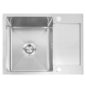 кухонная мойка Rea Paul 60x48 с сифоном, brush nickel (ZLE-06009)