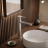 смеситель для умывальника Rea Arcos brushed nickel (REA-B6966)