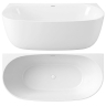 ванна акриловая Rea Eris 170x79,5 пристенная, white (REA-W4400)