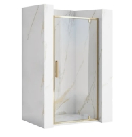 душевая дверь Rea Rapid Swing 90x195 безопасное стекло, прозрачное, gold (REA-K5618)