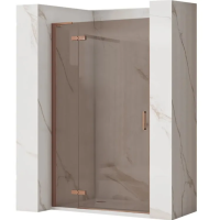 душові двері Rea Hugo 200,5x90 безпечне скло, brown, brush copper (REA-K6961)