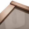 душевая дверь Rea Hugo 200,5x90 безопасное стекло, brown, brush copper (REA-K6961)