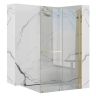 душевая перегородка Rea Cortis 120x200 gold безопасное стекло прозрачное (REA-K8485)