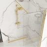 душевая перегородка Rea Cortis 120x200 gold безопасное стекло прозрачное (REA-K8485)