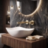 смеситель для умывальника Rea Grace скрытого монтажа brushed gold (REA-B4461)