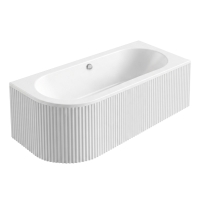 ванна акриловая Rea Orion Stripe 159,5x75 Right угловая, пристенная, white (REA-W0075)
