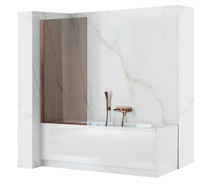 штора для ванны Rea Elegant 70х140 brush copper/brown (REA-W5694)