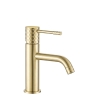 смеситель для умывальника Rea Lungo Diamond Low brushed gold (REA-B9843)