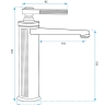 смеситель для умывальника Rea Monaco низкий, gold (REA-B2501)