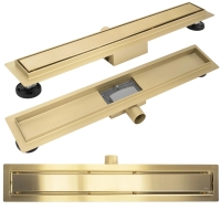 трап линейный Rea Neox 1000 мм brushed gold (REA-G4863)