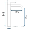 смеситель для умывальника Rea Lungis высокий, chrom (REA-B6100)