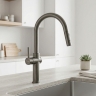 смеситель для кухни Rea Fresh high с выдвижным изливом tytan (REA-B7202)