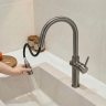 смеситель для кухни Rea Fresh high с выдвижным изливом tytan (REA-B7202)