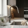смеситель для кухни Rea Fresh high с выдвижным изливом tytan (REA-B7202)
